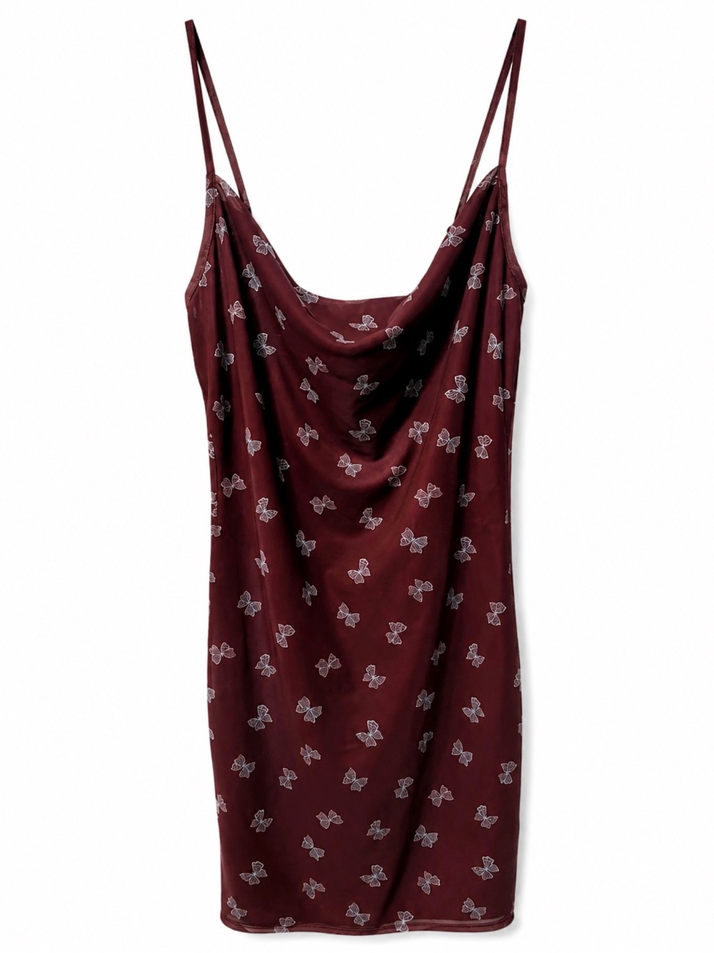 Forever 21 Burgundy Butterfly Slip Dress – Size Small